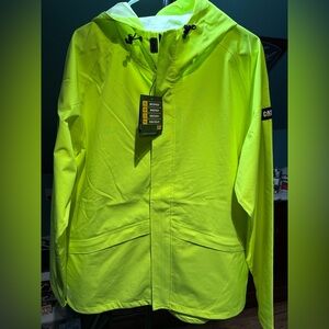Caterpillar Men Essential Rain Jacket High Viz Yellow SZ 2XL NWT Free Shipping